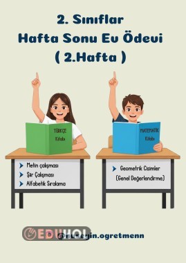 2.Sınıflar Hafta Sonu Ev Ödevi (2.Hafta)
