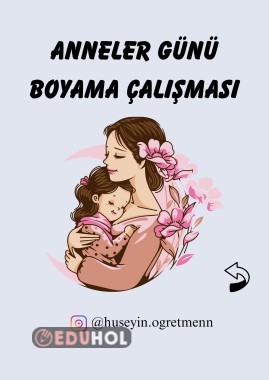 Anneler Günü Boyama Çalışmaları