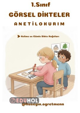 Görsel Dikte- Kelime ve Cümle Dikte Kağıtları