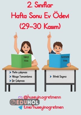 Hafta Sonu Ev Ödevi (29-30 Kasım)