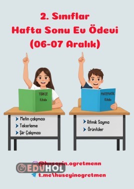 Hafta Sonu Ev Ödevi(6-7 Aralık)