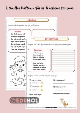 Haftanın Tekerleme ve Şiir Çalışması