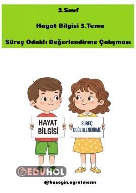 Hayat Bilgisi 3.Tema Süreç Odaklı Değerlendirme Çalışması