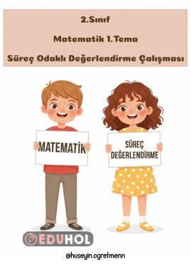 Matematik 1. Tema Süreç Odaklı Değerlendirme Çalışması