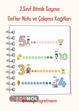 Ritmik Sayma Defter Notu ve Çalışma Kağıtları