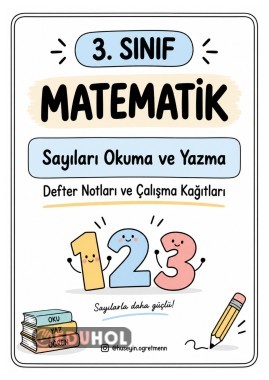 Sayıları Okuma ve Yazma Defter Notları ve Çalışma Kağıtları