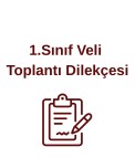 1. Sınıf Veli Toplantı Dilekçesi
