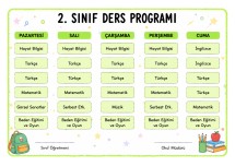2.Sınıf Ders Programı