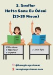 Hafta Sonu Ev Ödevleri(25-26 Nisan)
