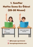 Hafta Sonu Ev Ödevleri(25-26 Nisan)