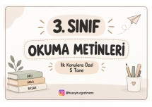 Okuma Metinleri(İlk Konulara Özel 5 Tane)