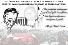 10 Kasım Atatürk'ü Anma Günü Poster (Tek Parça)