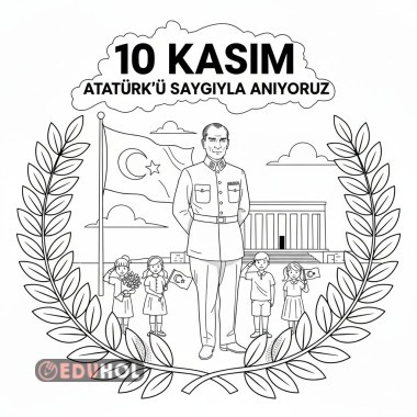 10 Kasım boyama sayfası