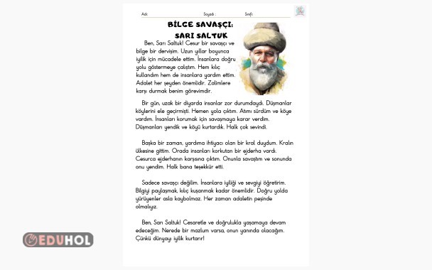 okuyorum anlıyorum Sarı Saltuk