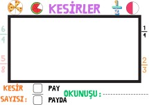 KESİRLER YAZ SİL ŞABLON