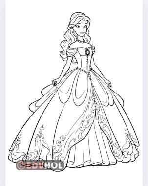 Prenses boyama sayfaları