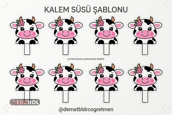 İ Harfi-İnekli Kalem Süsü