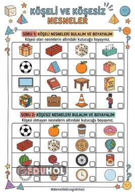 2.Sınıf Matematik-Köşeli ve Köşesiz Nesneler