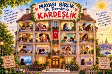 Mayası Birlik İlk Dersimiz Kardeşlik Temalı Dijital Pano