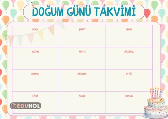 Sınıf Doğum Günü Takvimi