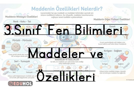 3.sınıf fen bilimleri maddeler ve özellikleri