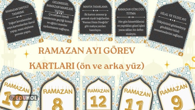 Ramazan ayı etkinlikleri pano (arka yüz)