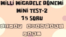 4.SINIF MİLLİ MÜCADELE TEST 2