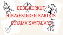 DEDE KORKUT HİKAYELERİNDEN BOYAMA SAYFALARI