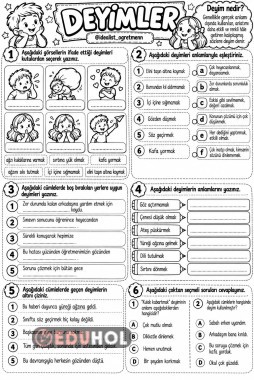 deyimler çalışma kağıdı