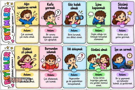 DEYİMLER DEFTER ÇALIŞMASI KES YAPIŞTIR-1