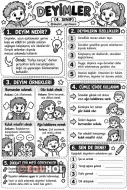 DEYİMLER DEFTER NOTU RENKSİZ