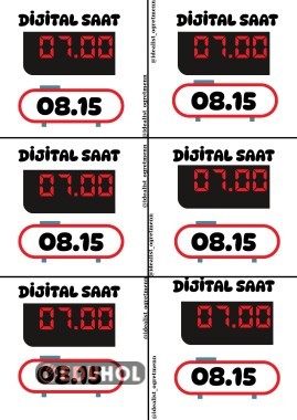 Dijital Saat Deftere Yapıştırma