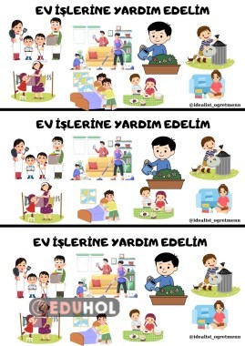 EV İŞLERİNE YARDIM EDELİM DEFTER NOTU GÖRSELİ