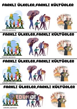 FARKLI KÜLTÜRLER ,FARKLI ÜLKELER DEFTER NOTU GÖRSELİ