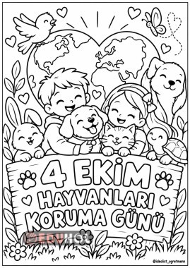 HAYVANLARI KORUMA GÜNÜ BOYAMA SAYFASI