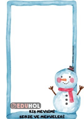 KIŞ SEBZE VE MEYVELERİ DEFTER ÇALIŞMASI ŞABLONU