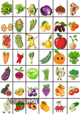 KIŞ VE YAZ SEBZE VE MEYVELERİ ŞABLONU