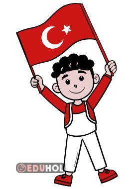 Türk Bayrağı Tutan Çocuk Posteri16 sayfa