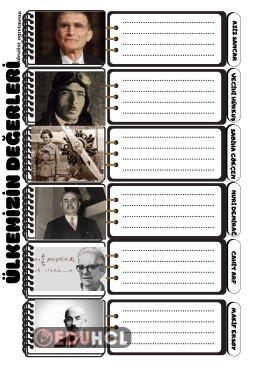 ÜLKEMİZİN DEĞERLERİ DEFTER ÇALIŞMASI-2