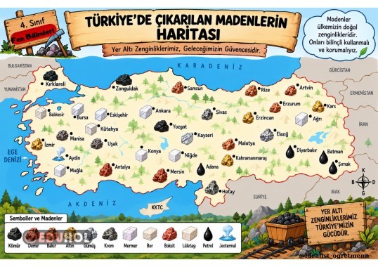 ÜLKEMİZİN MADENLER HARİTASI