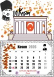 2026 Kasım Ayı Takvimi