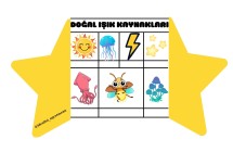 Doğal Işık Kaynakları Defter Çalısması