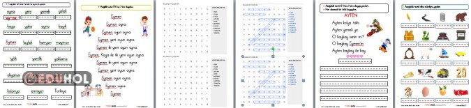 1.SINIF İLKOKUMA YAZMA Y SESİ HECELERE AYIRMA, METİNLER, BULMACA, DEĞERLENDİRME