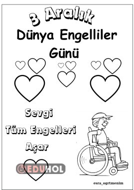 Engelliler Günü Boyama Sayfası