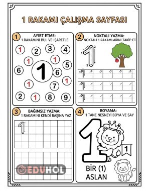 1 Rakamı Çalışma Sayfası