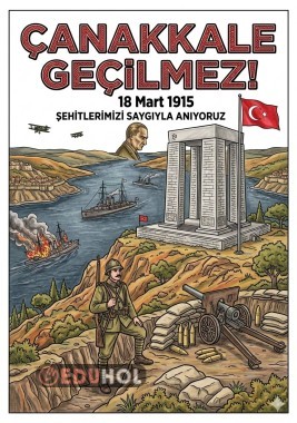 Çanakkale Geçilmez, Boyama Sayfası