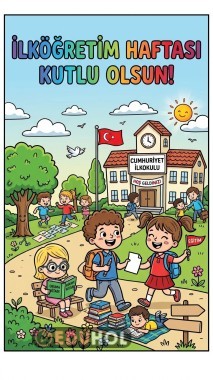 İlköğretim Haftası Boyama Sayfası