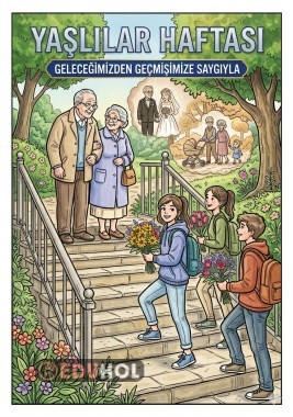 Yaşlılar Haftası Boyama Sayfası