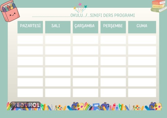 Ders Programı Dolu/Boş