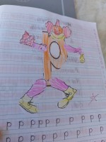 p harfi defter görseli